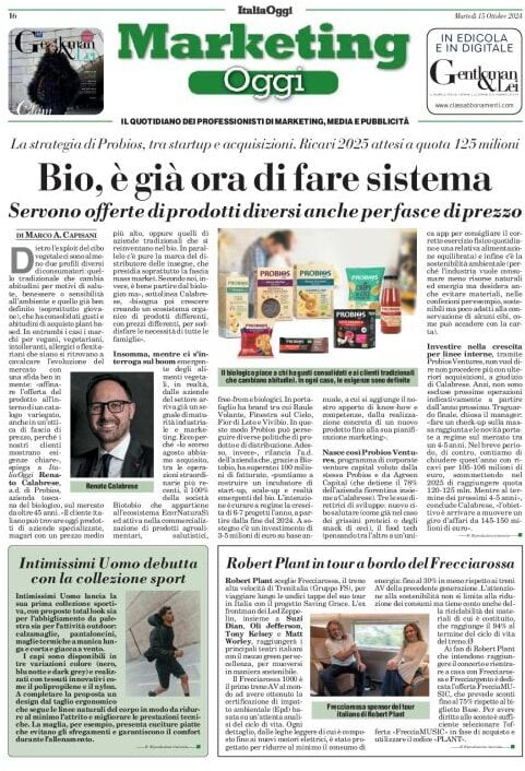 anteprima della prima pagina di marketing-oggi del 15/10/2024