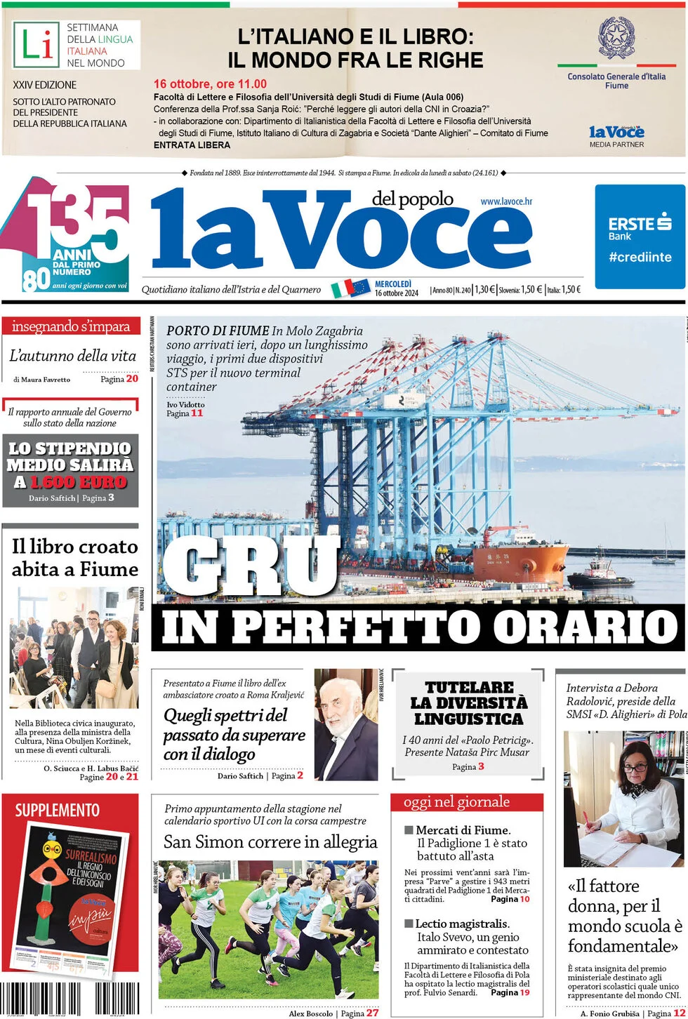 anteprima della prima pagina di la-voce-del-popolo del 16/10/2024