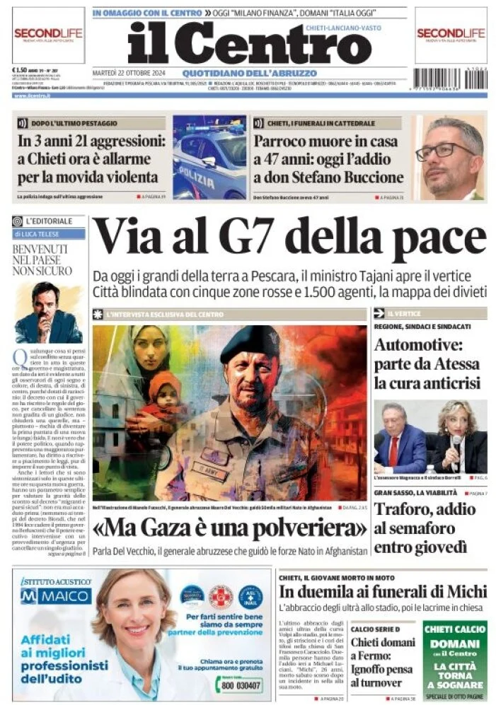 anteprima della prima pagina di il-centro-chieti del 22/10/2024