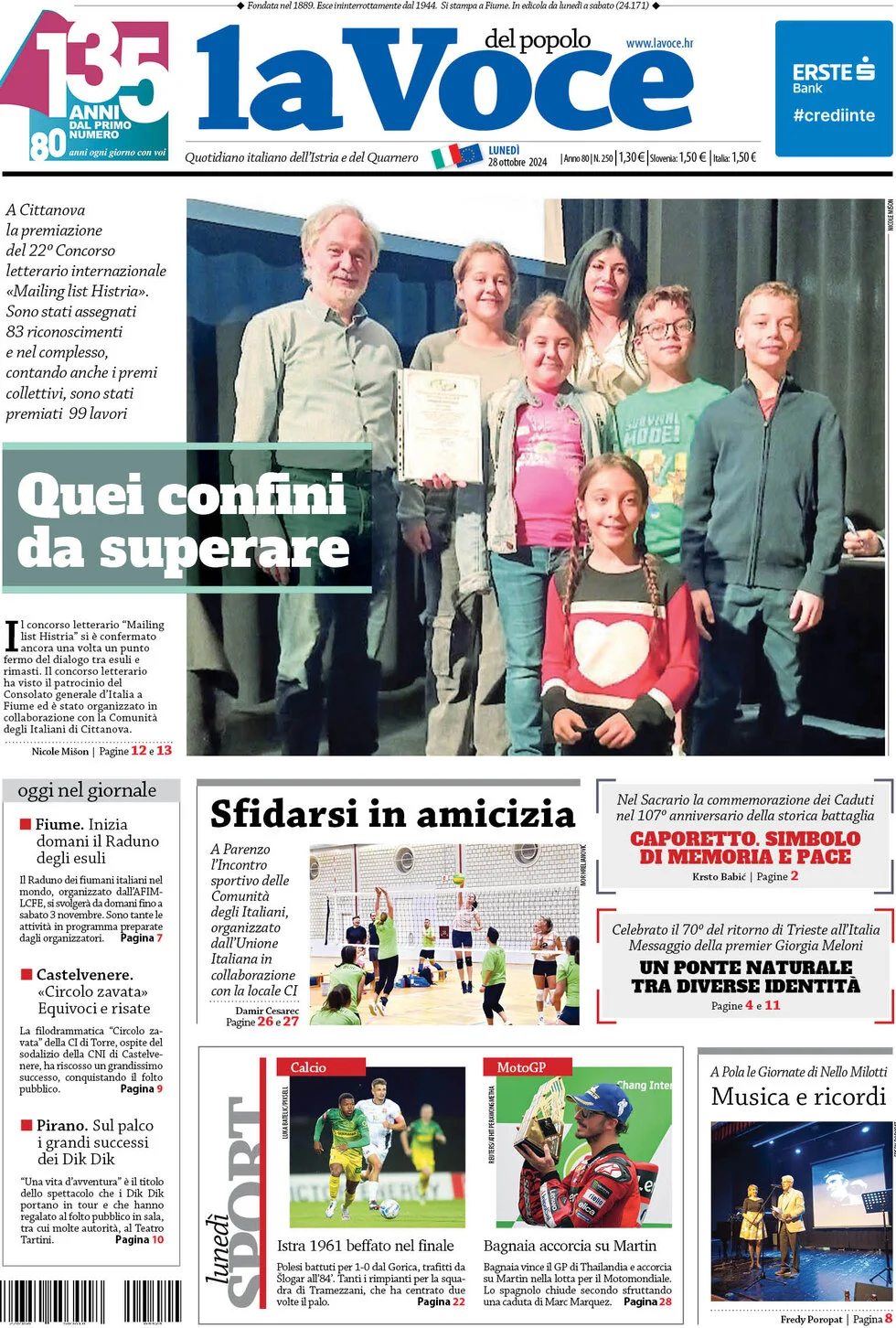 anteprima della prima pagina di la-voce-del-popolo del 28/10/2024