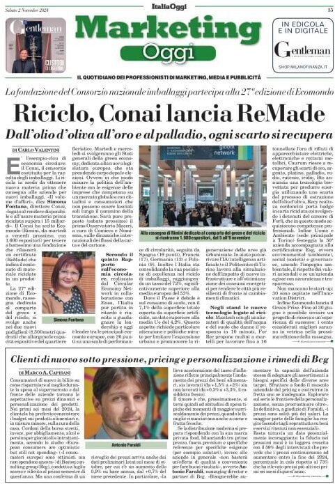 anteprima della prima pagina di marketing-oggi del 02/11/2024