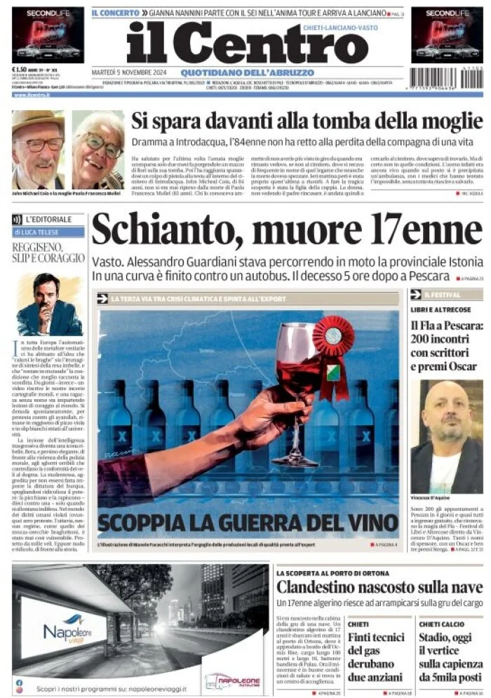 anteprima della prima pagina di il-centro-chieti del 05/11/2024