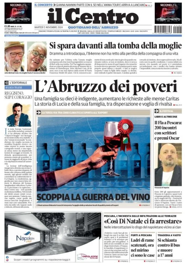 anteprima della prima pagina di il-centro-pescara del 05/11/2024