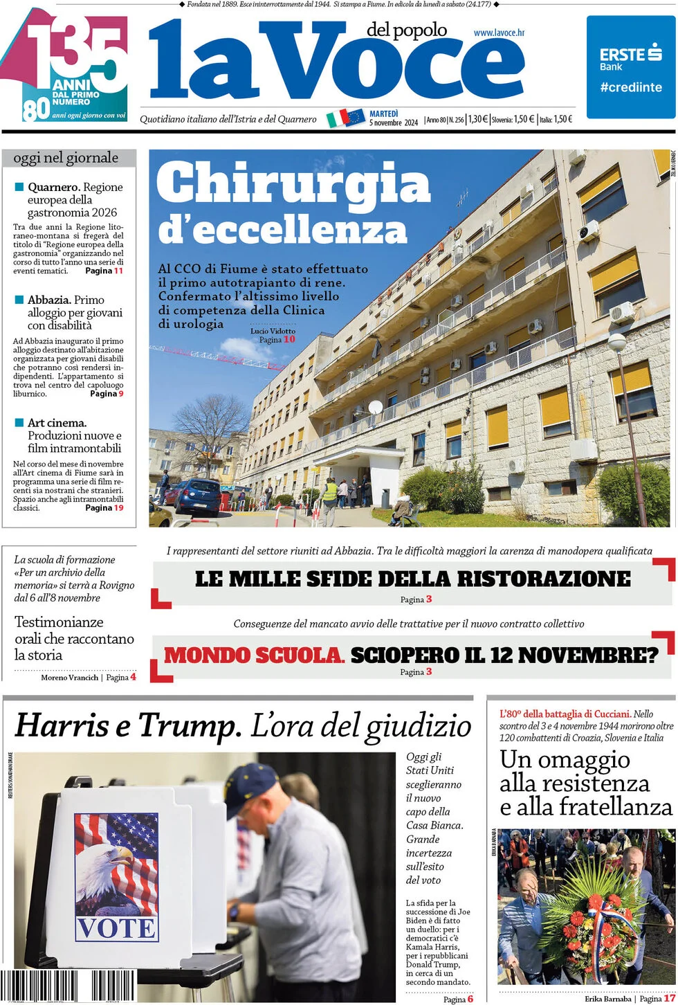 anteprima della prima pagina di la-voce-del-popolo del 05/11/2024