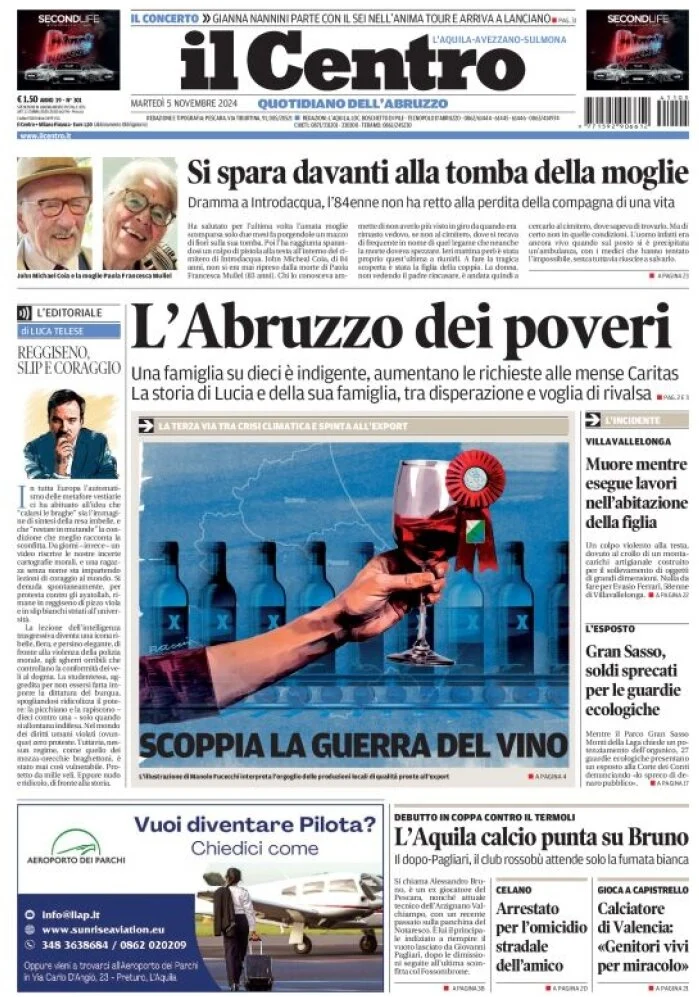 anteprima della prima pagina di il-centro-laquila del 05/11/2024