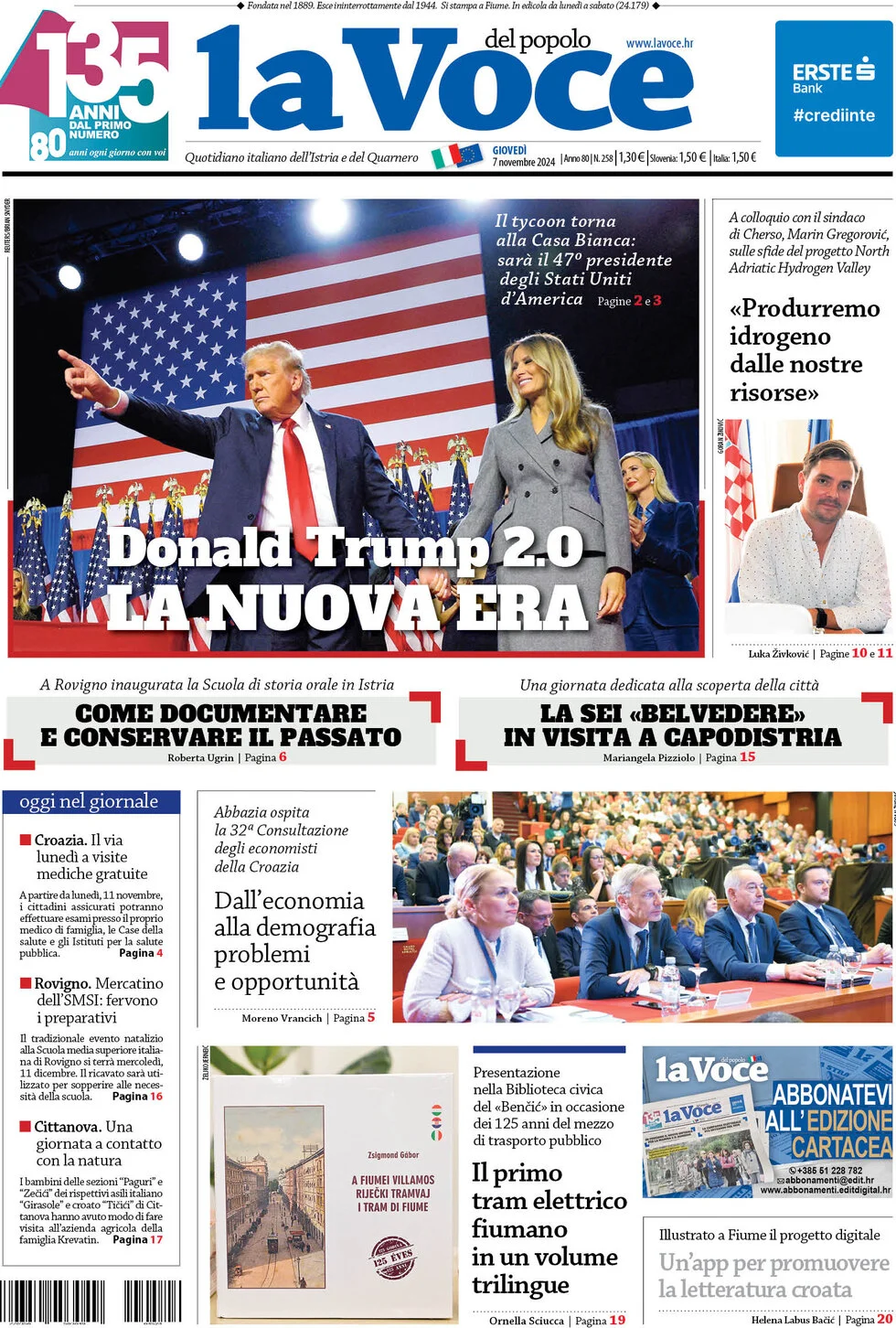 anteprima della prima pagina di la-voce-del-popolo del 07/11/2024