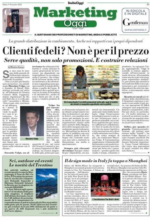 anteprima della prima pagina di marketing-oggi del 09/11/2024