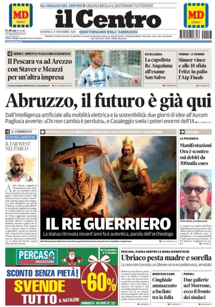 anteprima della prima pagina di il-centro-pescara del 17/11/2024
