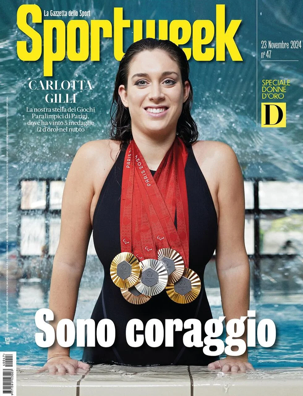 anteprima della prima pagina di sportweek-la-gazzetta-dello-sport del 22/11/2024