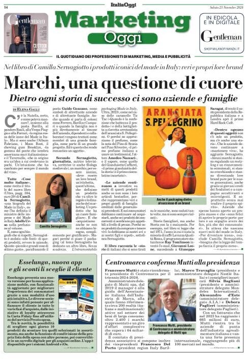 anteprima della prima pagina di marketing-oggi del 23/11/2024