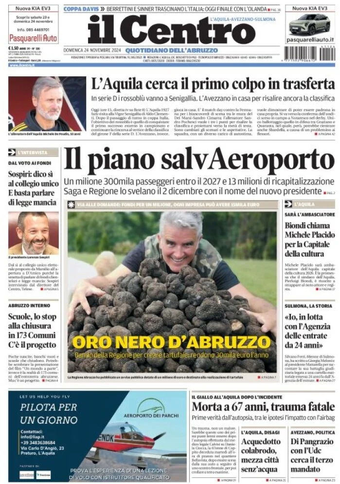anteprima della prima pagina di il-centro-laquila del 24/11/2024
