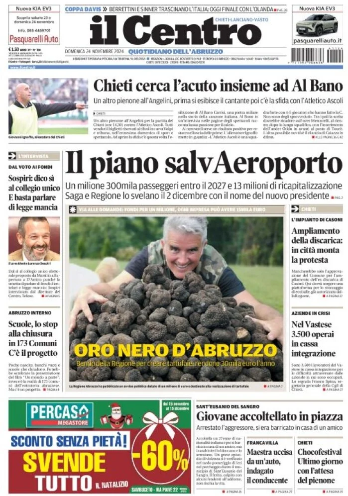 anteprima della prima pagina di il-centro-chieti del 24/11/2024