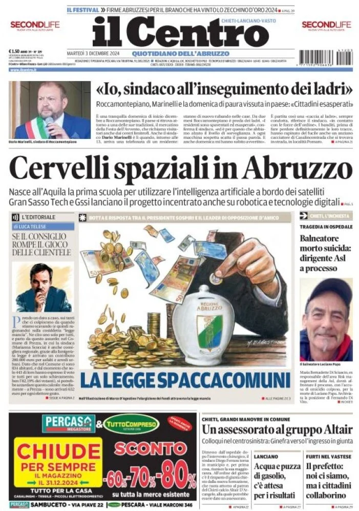 anteprima della prima pagina di il-centro-chieti del 03/12/2024
