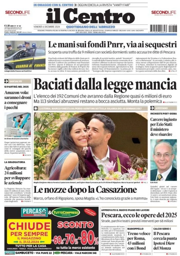 anteprima della prima pagina di il-centro-pescara del 06/12/2024