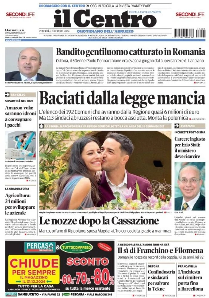 anteprima della prima pagina di il-centro-chieti del 06/12/2024