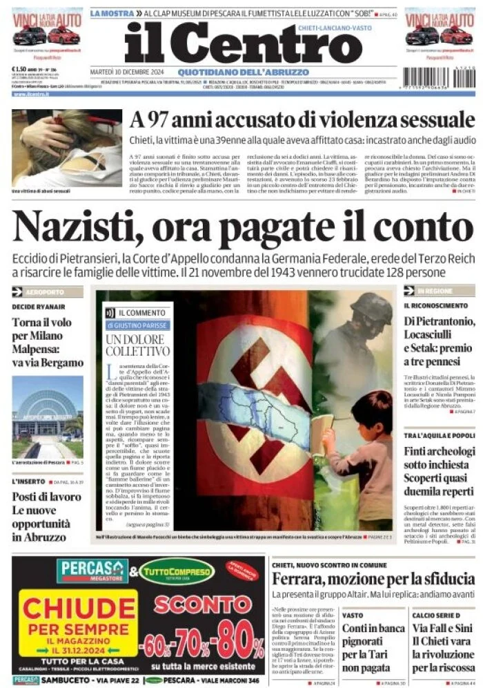anteprima della prima pagina di il-centro-chieti del 10/12/2024
