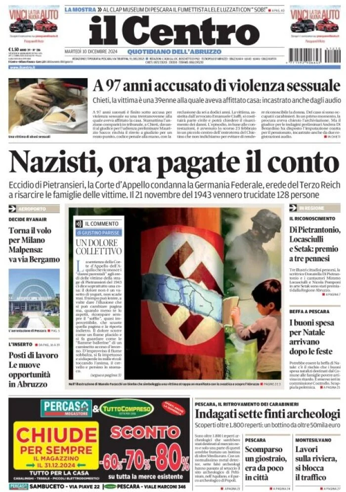 anteprima della prima pagina di il-centro-pescara del 10/12/2024