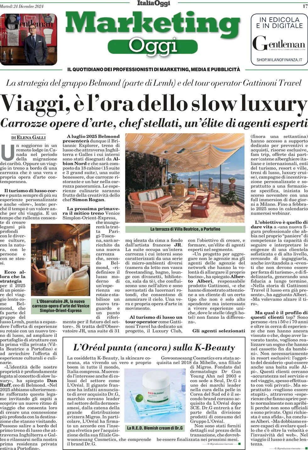 anteprima della prima pagina di marketing-oggi del 24/12/2024