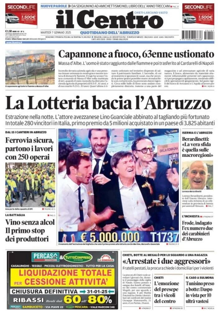 anteprima della prima pagina di il-centro-chieti del 07/01/2025