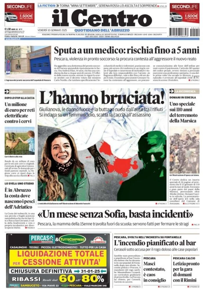 anteprima della prima pagina di il-centro-pescara del 10/01/2025