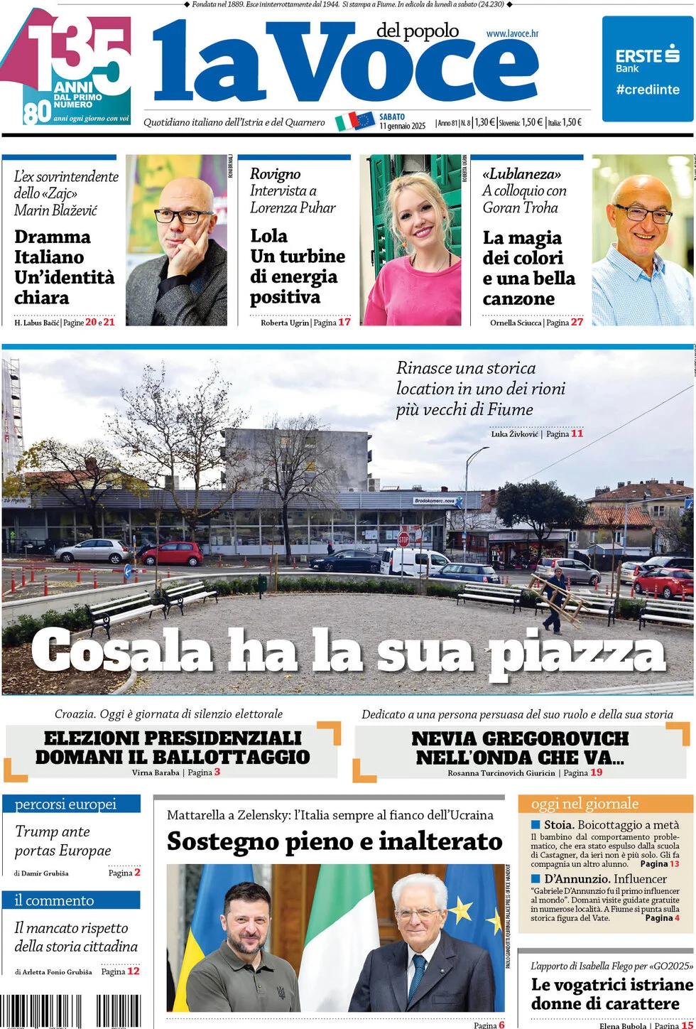 anteprima della prima pagina di la-voce-del-popolo del 11/01/2025