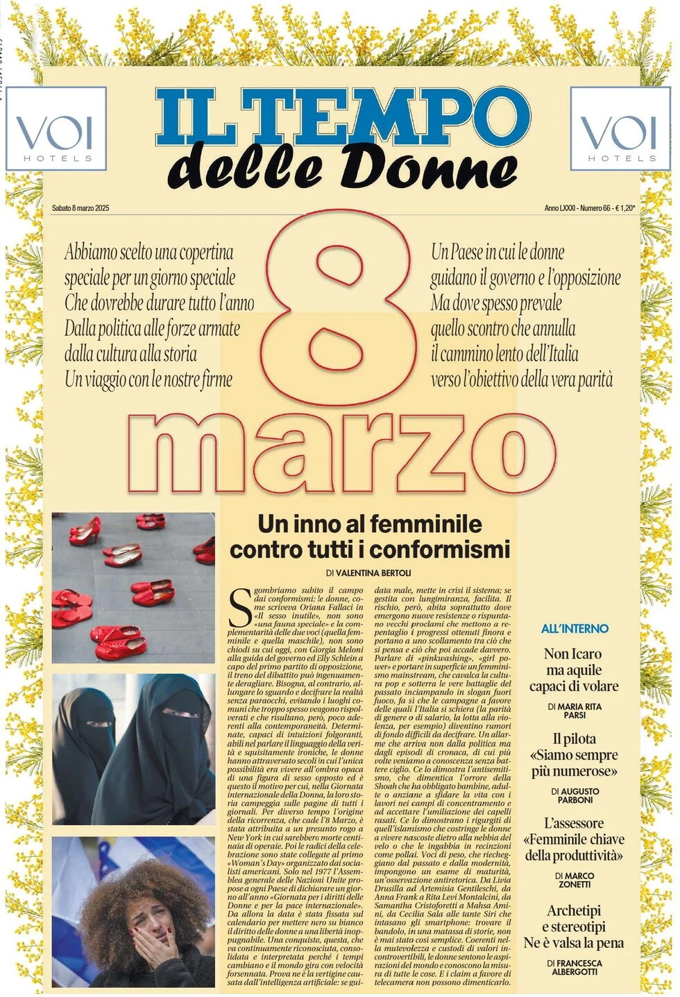 anteprima della prima pagina di il-tempo del 08/03/2025