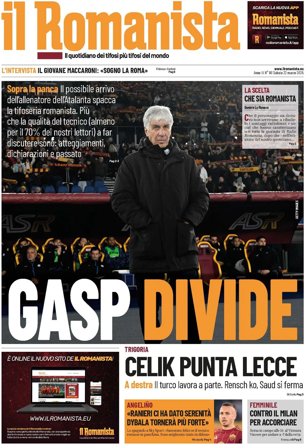 anteprima della prima pagina di Il Romanista