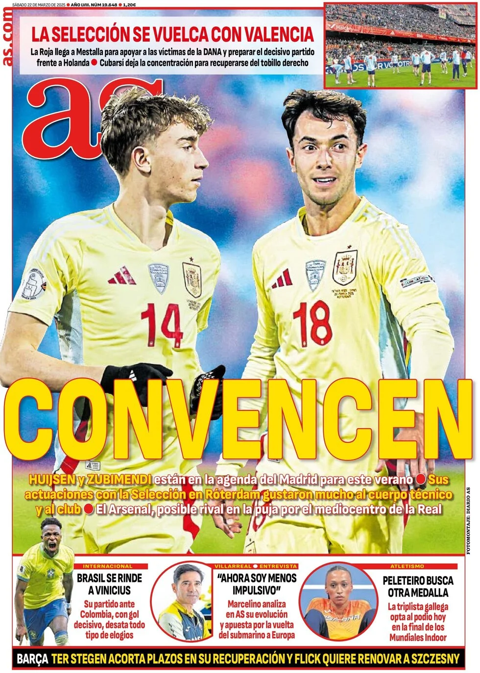 anteprima della prima pagina di AS (Madrid)