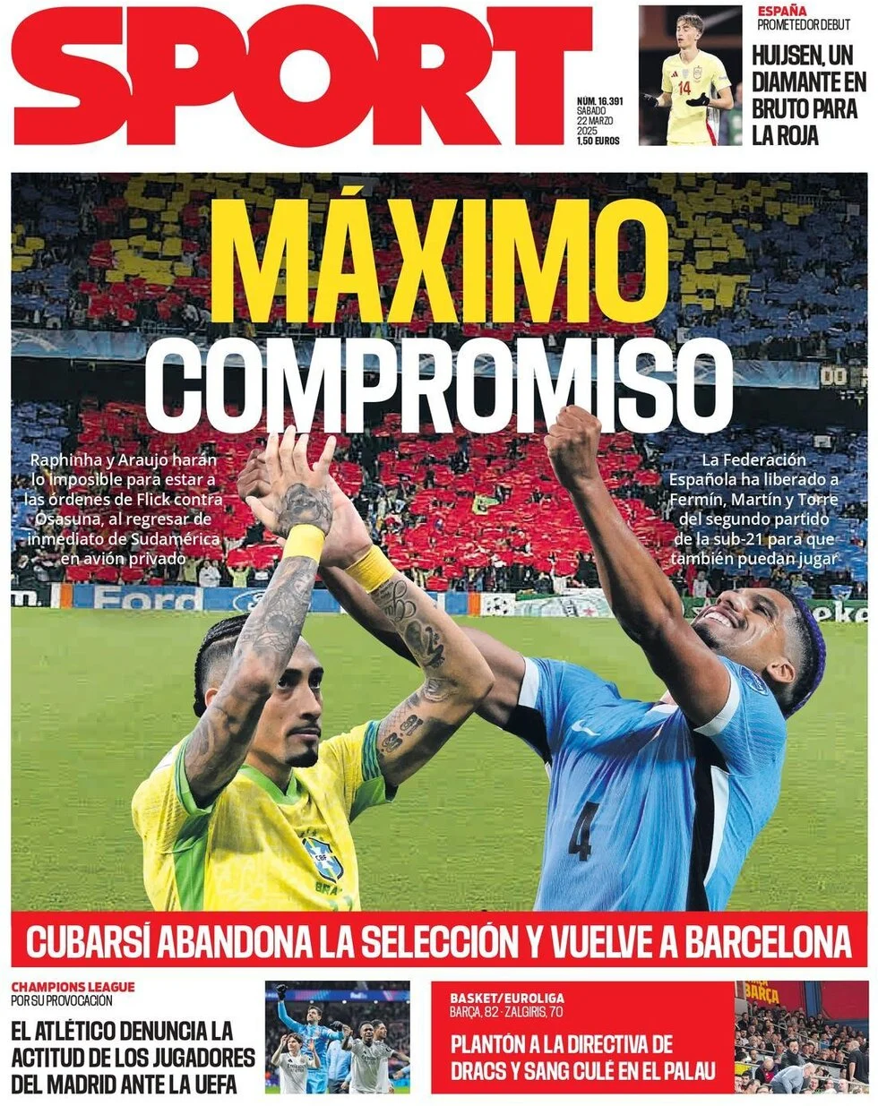 anteprima della prima pagina di SPORT (Barcelona)