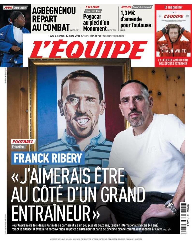 anteprima della prima pagina di L'Equipe