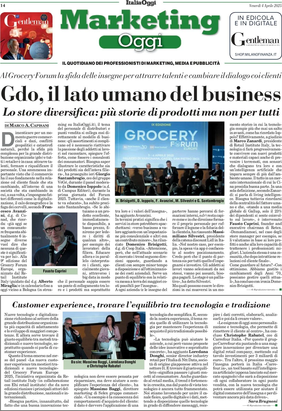 anteprima della prima pagina di marketing-oggi del 04/04/2025