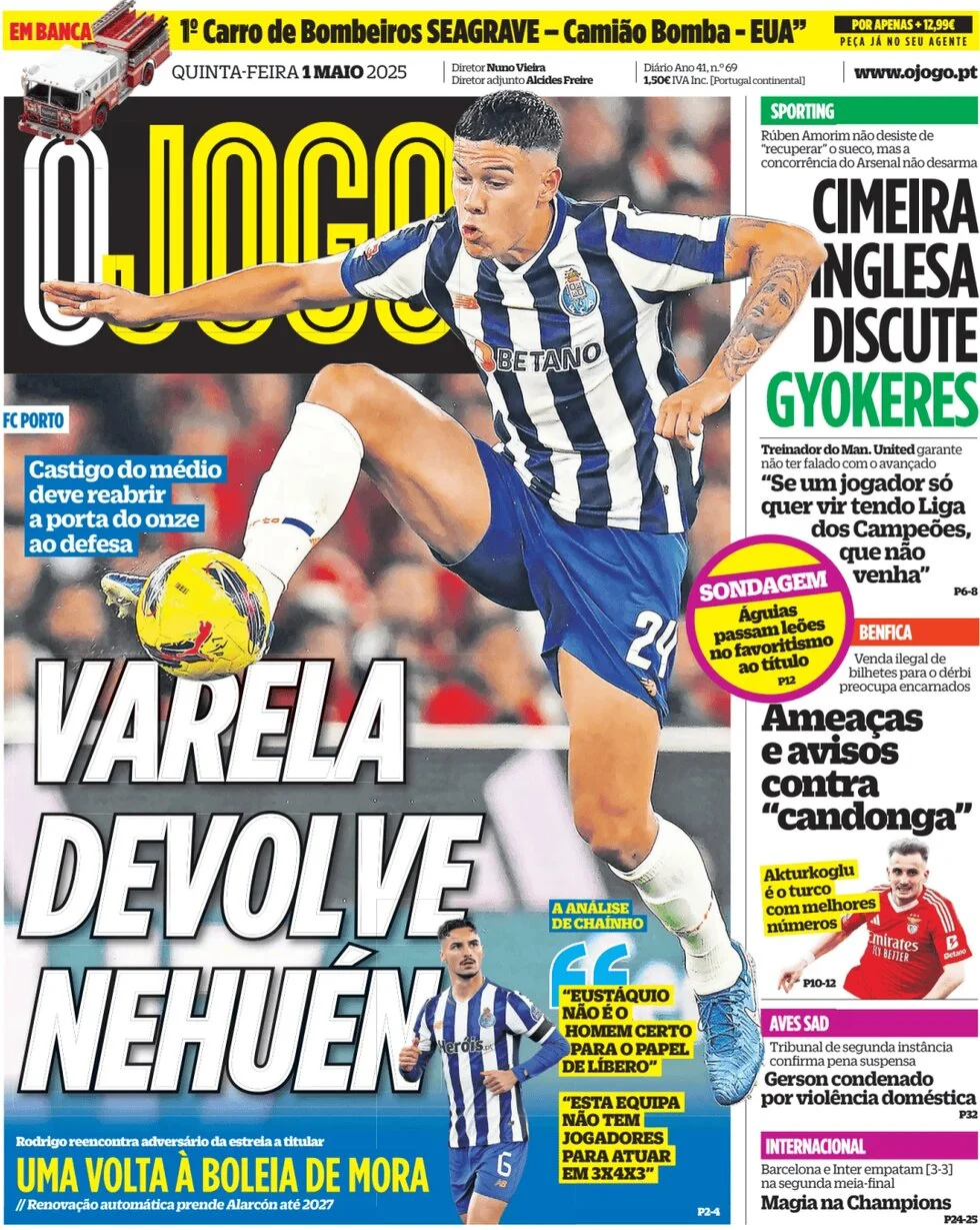 anteprima della prima pagina di O Jogo