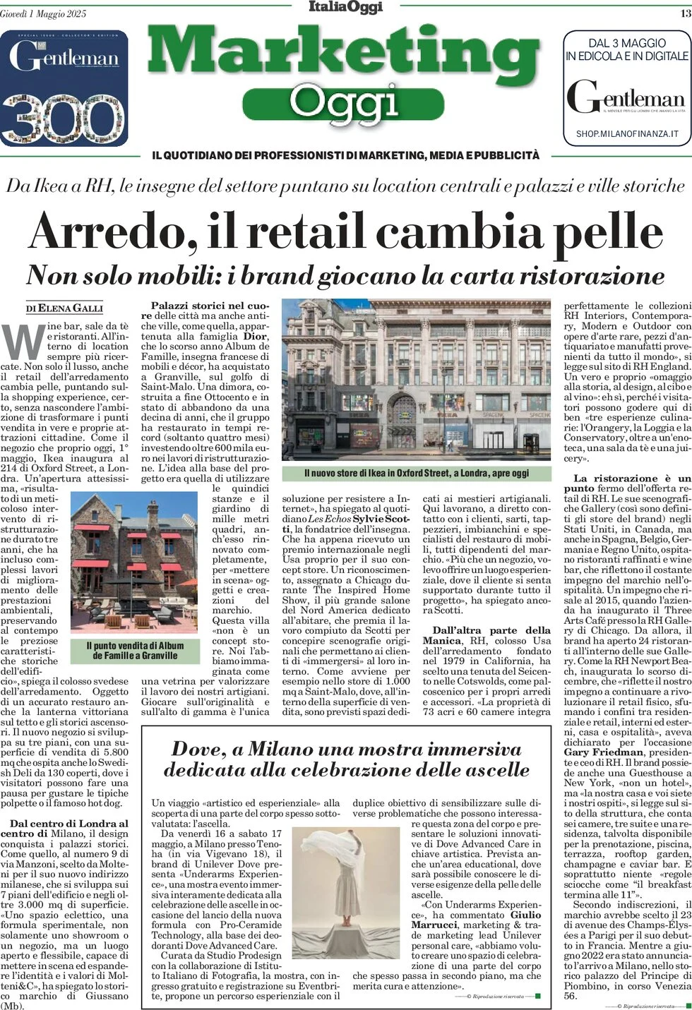anteprima della prima pagina di Marketing Oggi