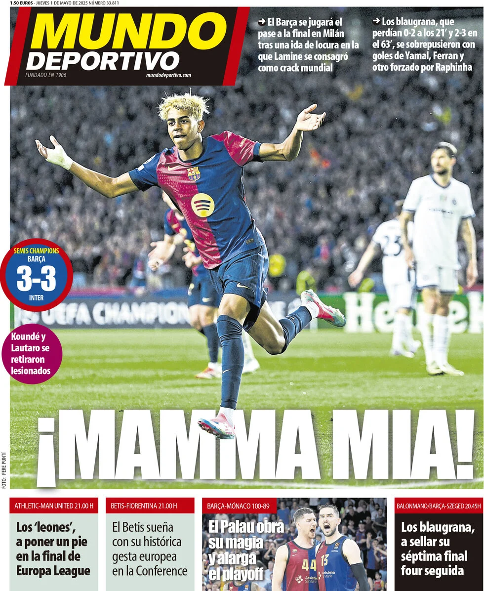 anteprima della prima pagina di Mundo Deportivo