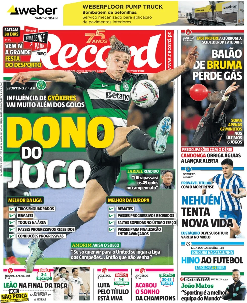 anteprima della prima pagina di Record