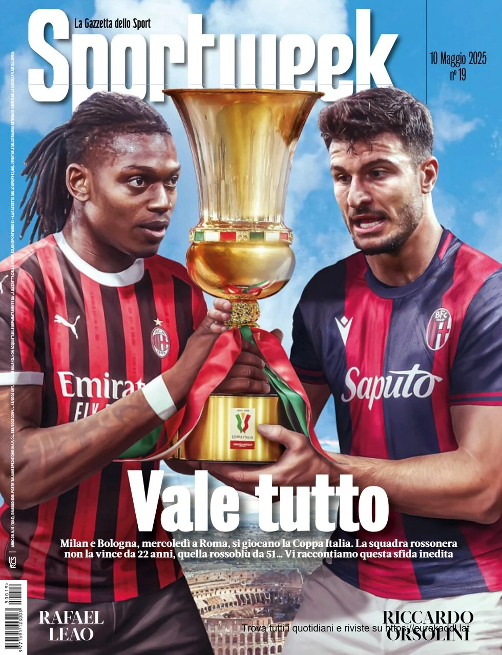 anteprima della prima pagina di sportweek-la-gazzetta-dello-sport del 10/05/2025