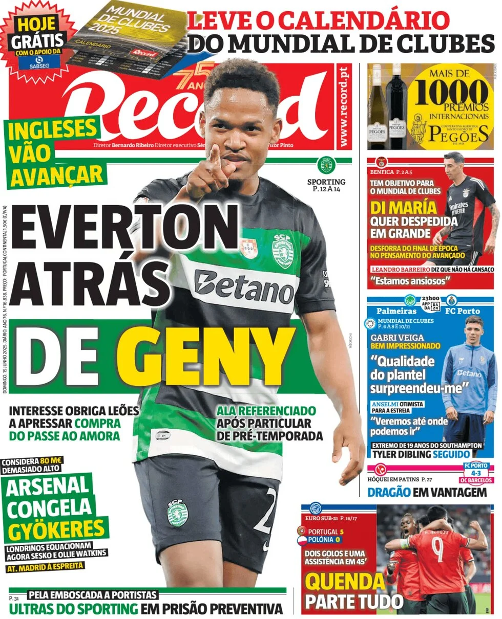 anteprima della prima pagina di Record