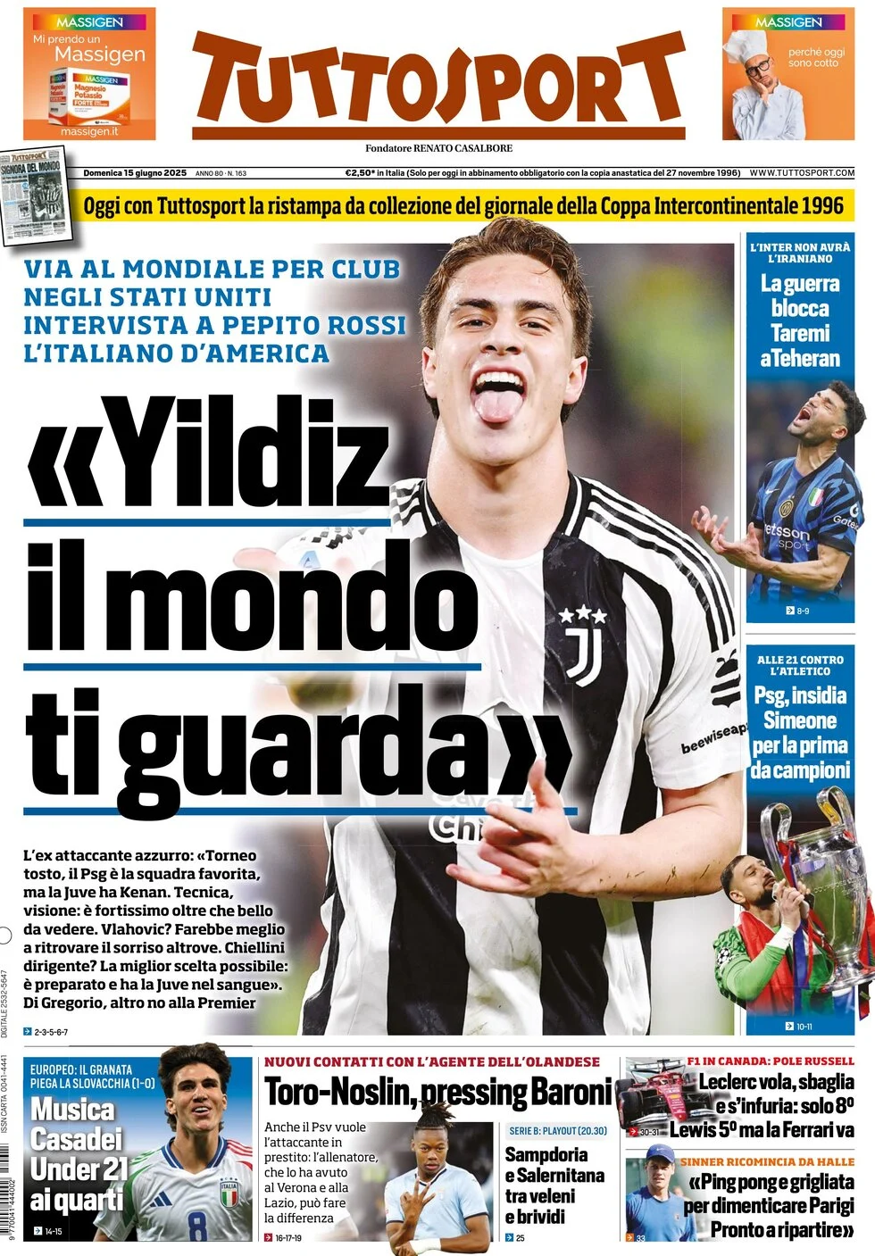 anteprima della prima pagina di Tuttosport
