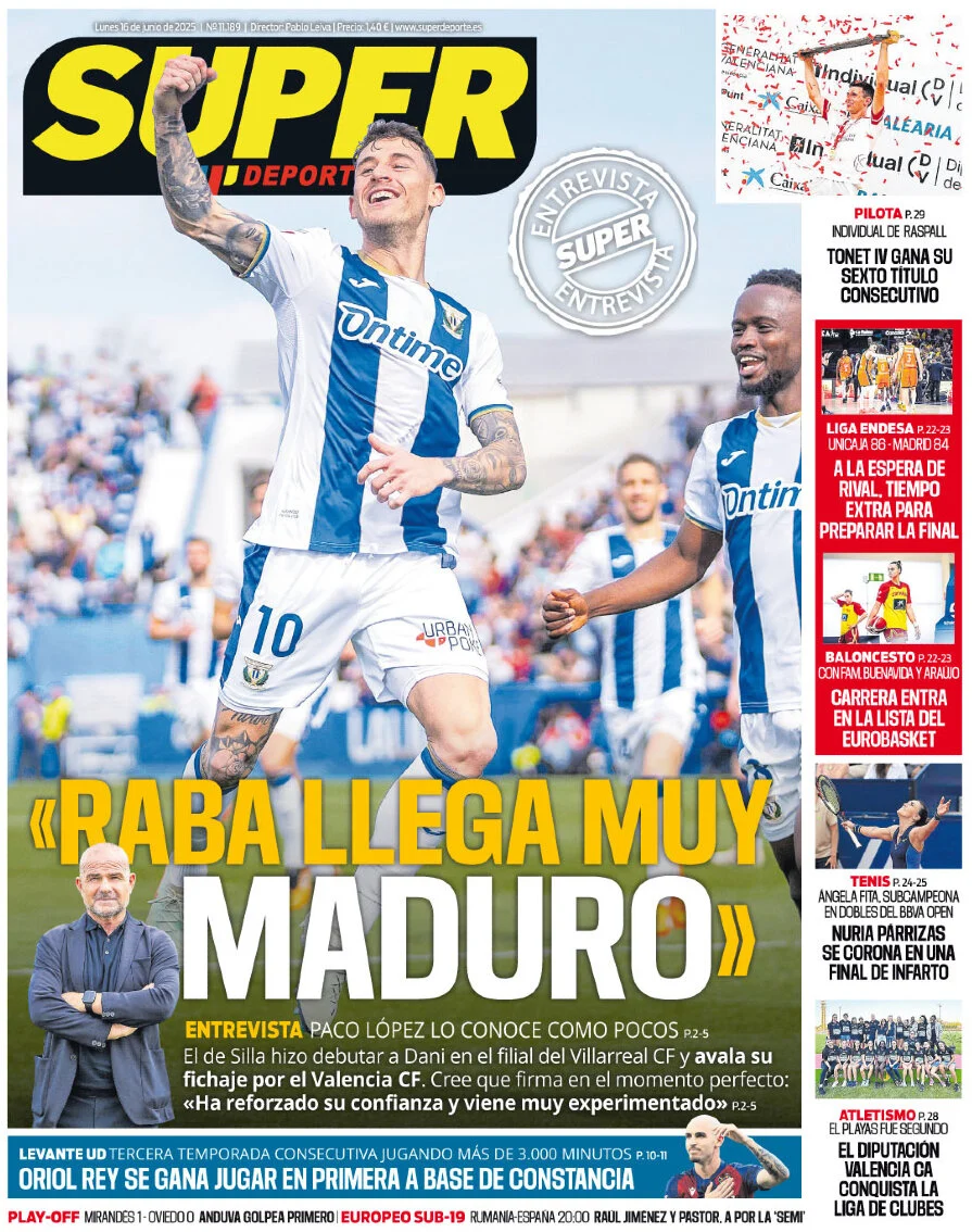 anteprima della prima pagina di Superdeporte