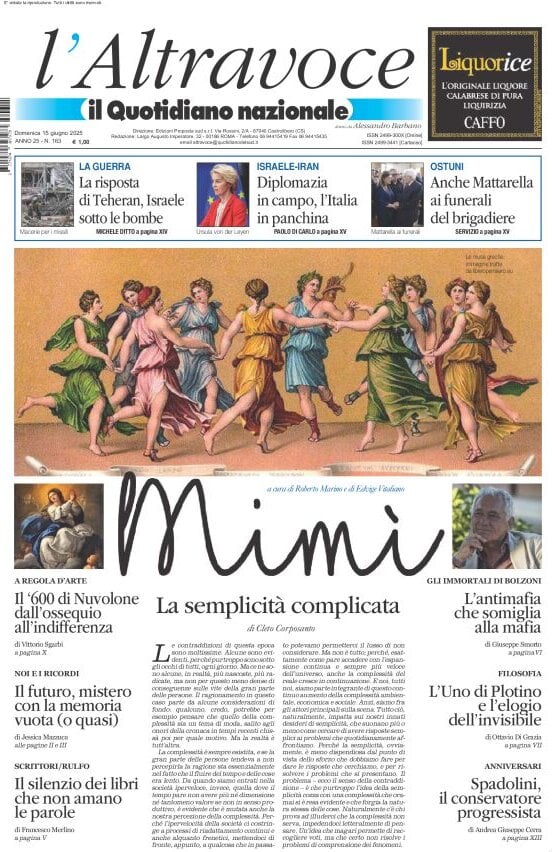 anteprima della prima pagina di Il Quotidiano del Sud L'Altravoce