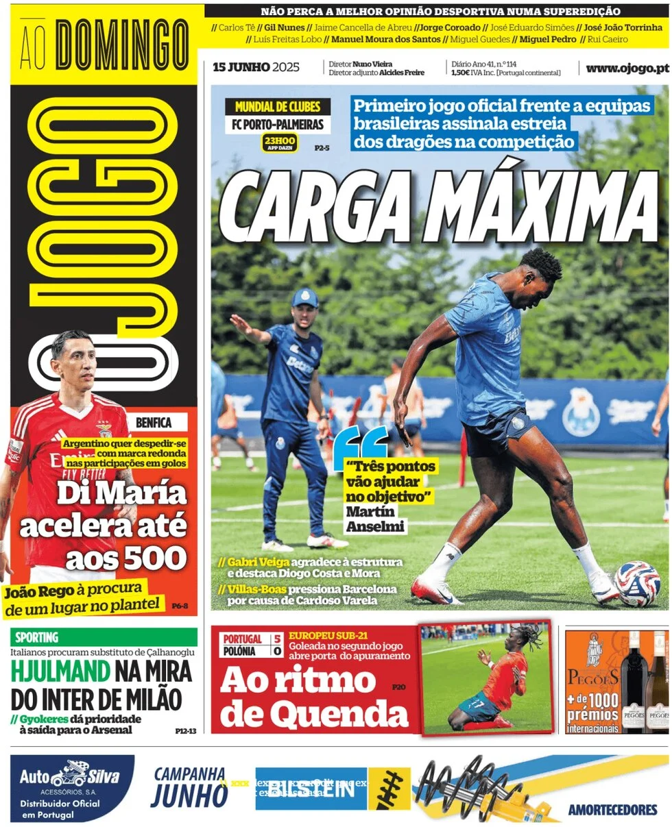 anteprima della prima pagina di O Jogo