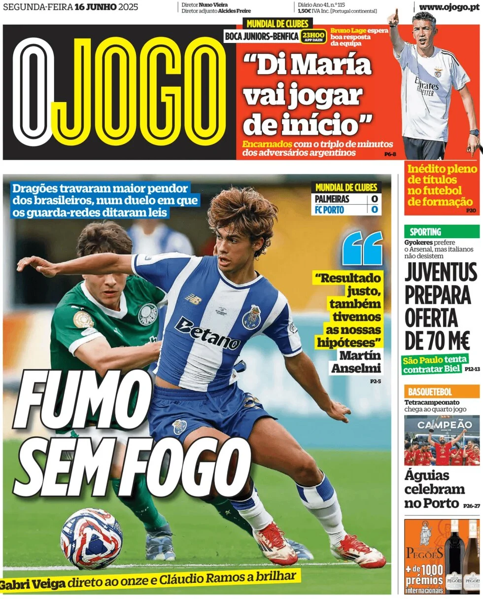anteprima della prima pagina di O Jogo