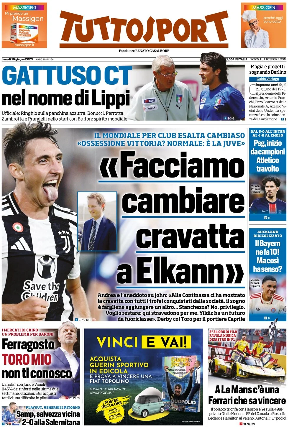 anteprima della prima pagina di Tuttosport