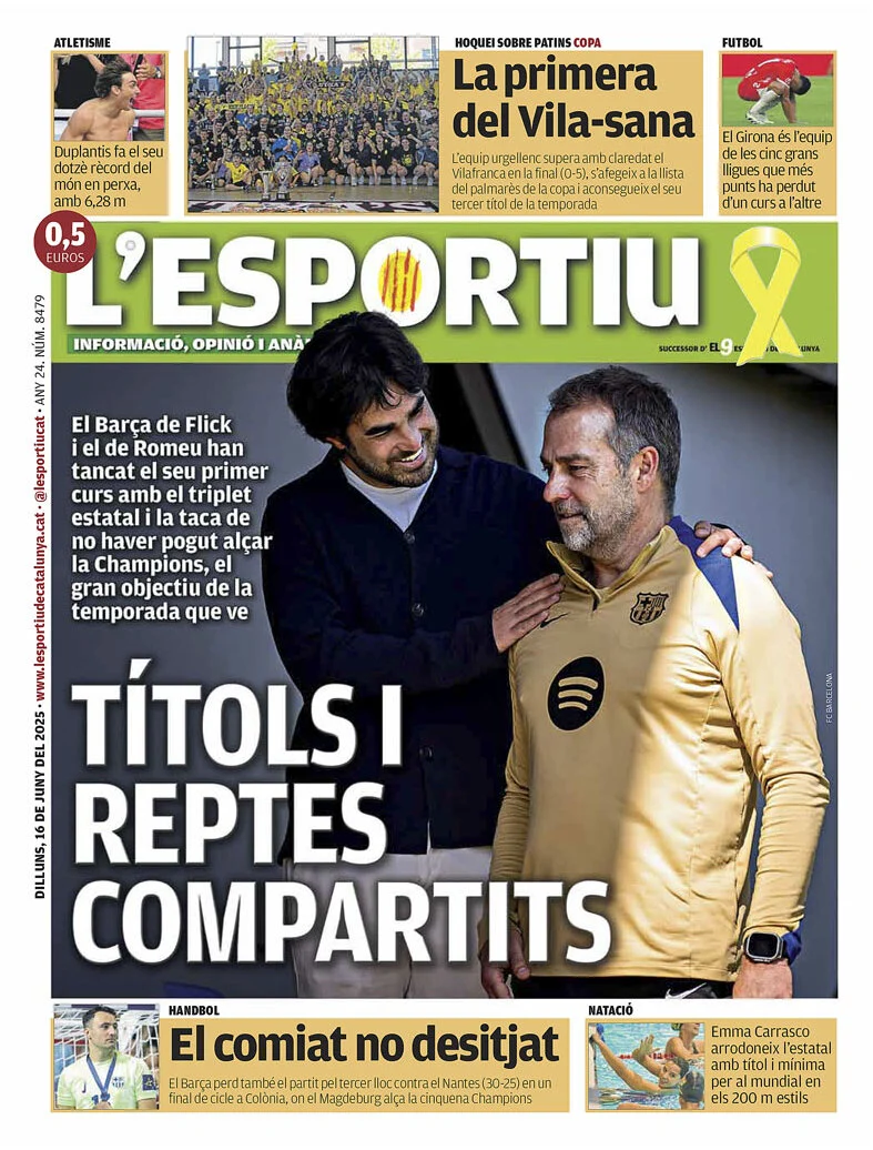 anteprima della prima pagina di L'Esportiu