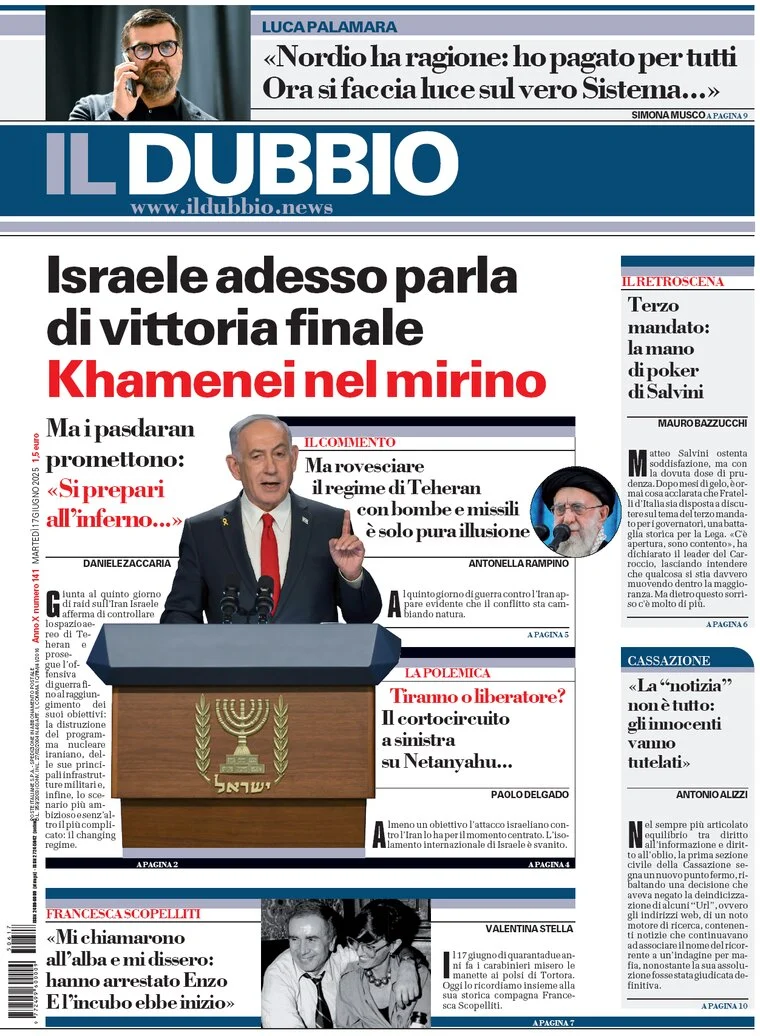 anteprima della prima pagina di Il Dubbio
