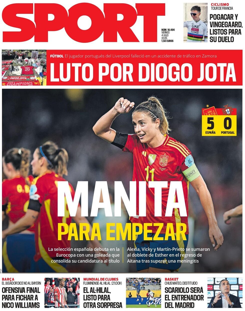 anteprima della prima pagina di SPORT (Barcelona)
