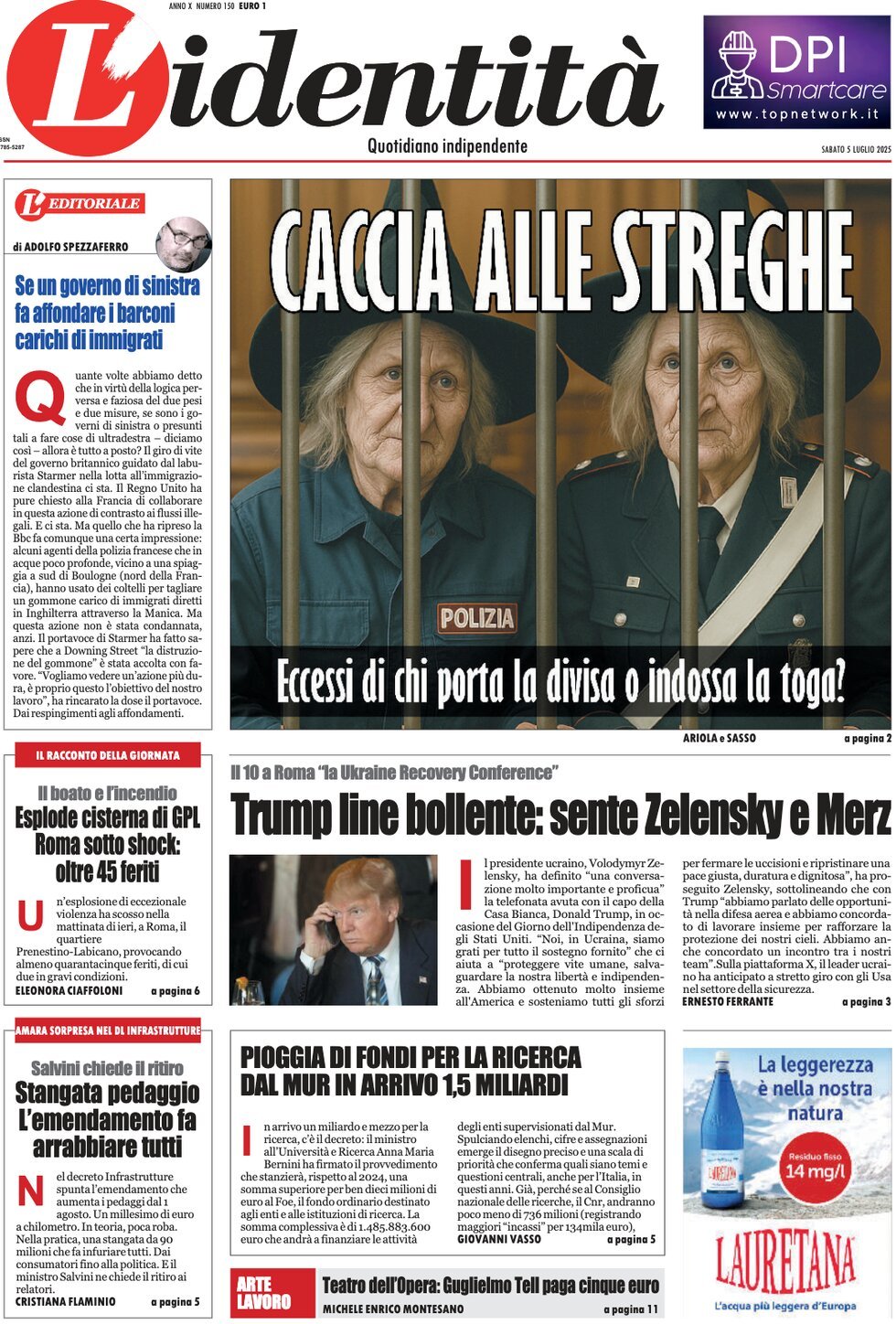 anteprima della prima pagina di L'Identità