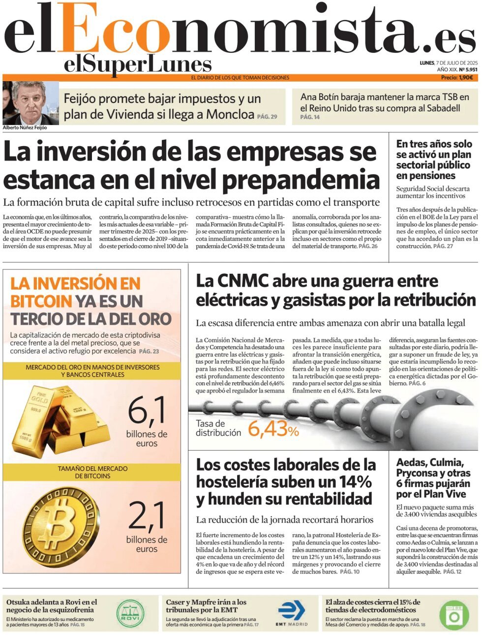 anteprima della prima pagina di el-economista del 07/07/2025