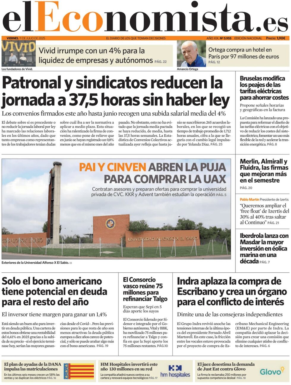 anteprima della prima pagina di El Economista