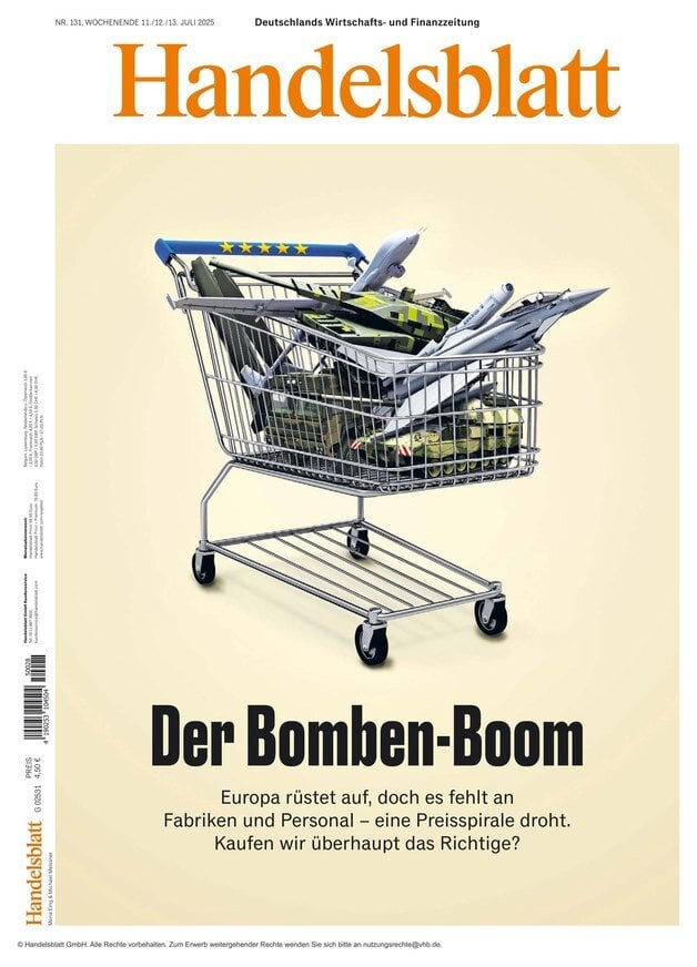 anteprima della prima pagina di Handelsblatt